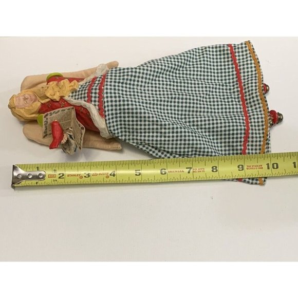 Russ Angel Shelf Sitter The Christmas Sampler Resin Fabric Holiday Decor - Picture 5 of 9